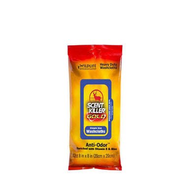 Scent Killer Gold Heavy Duty Single Use Washcloths