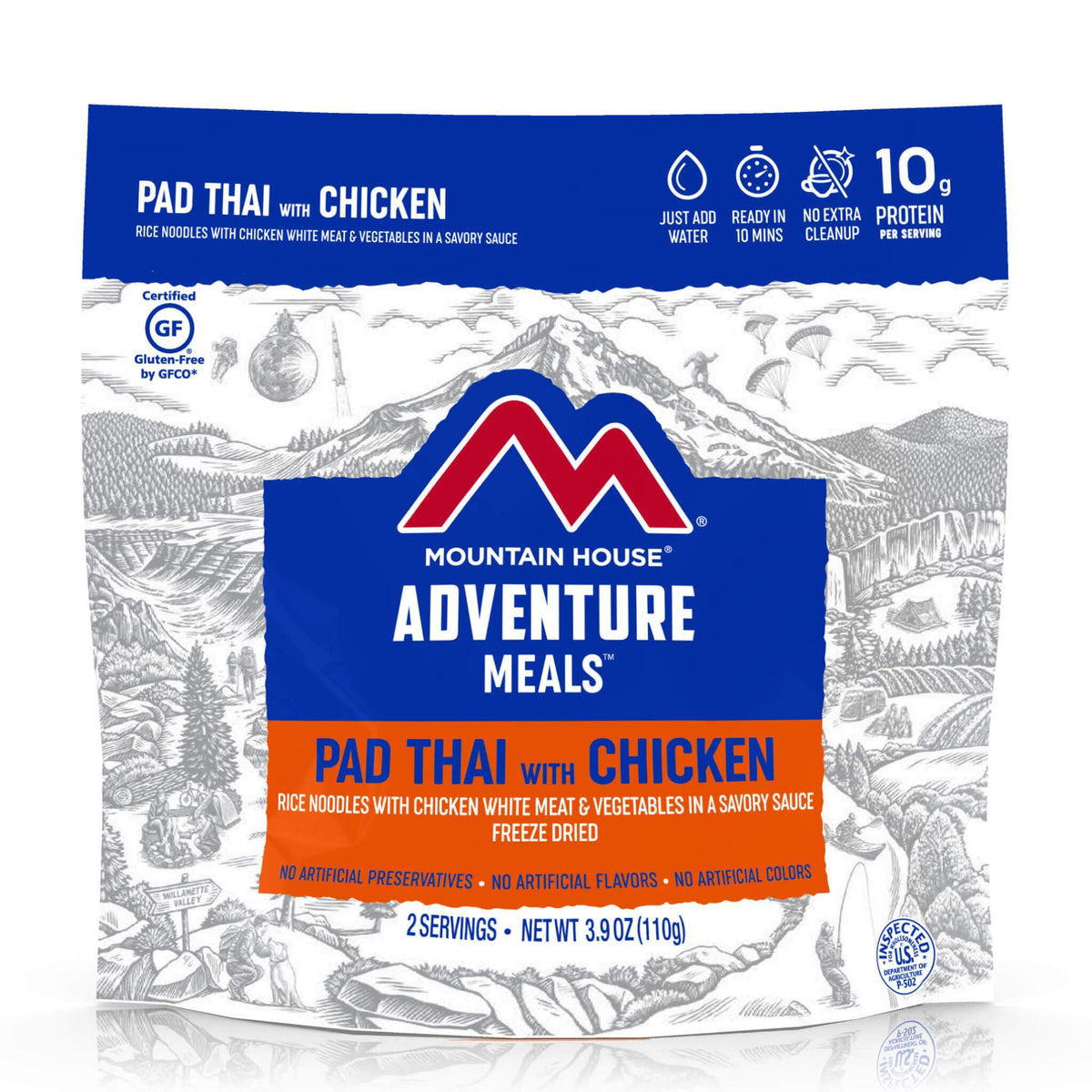 mountain house pad thai with chicken meal