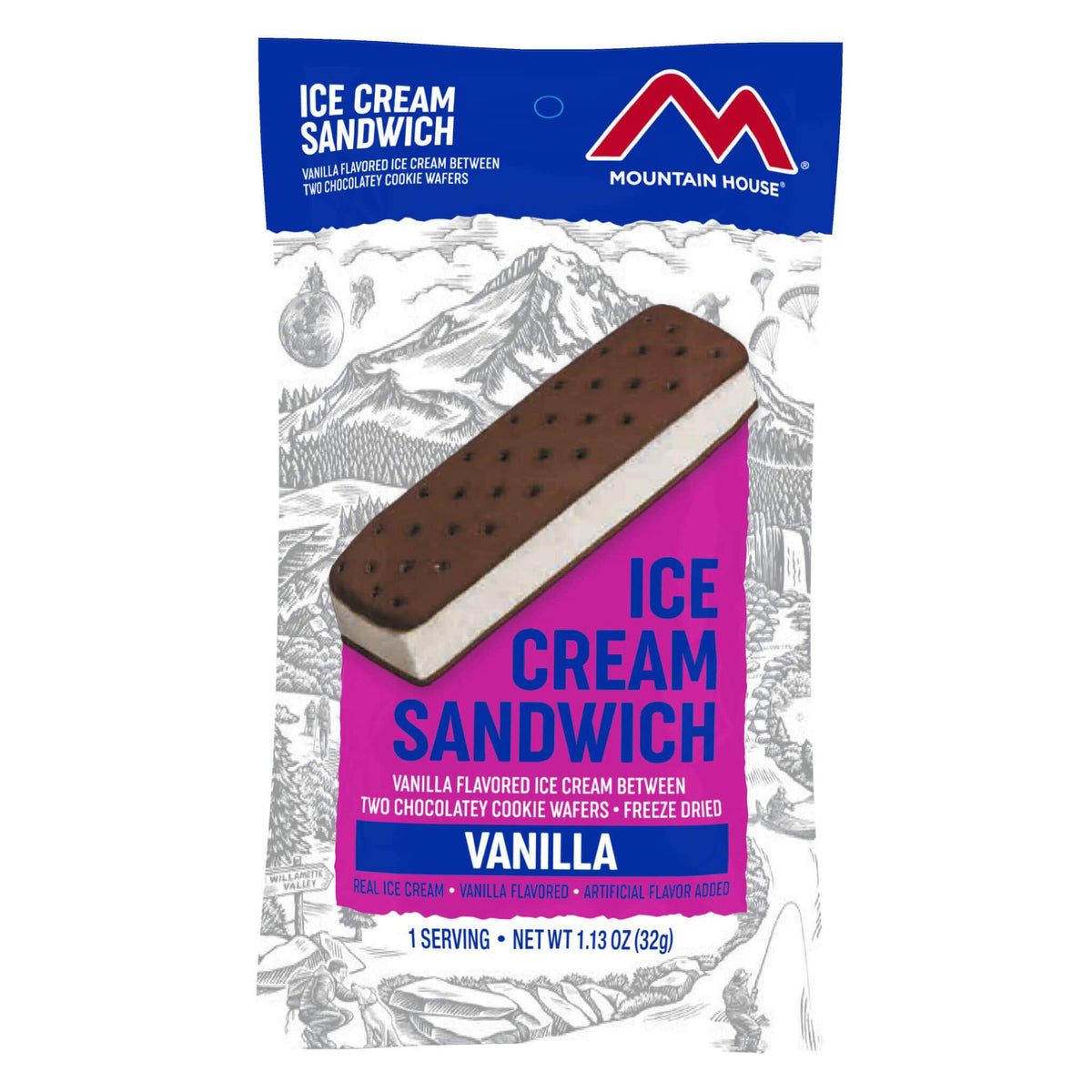 mountain house ice cream sandwhich vanilla