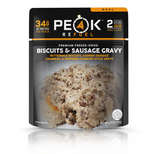 Peak Refuel Biscuits and Sausage Gravy Peak Refuel Biscuits and Sausage Gravy