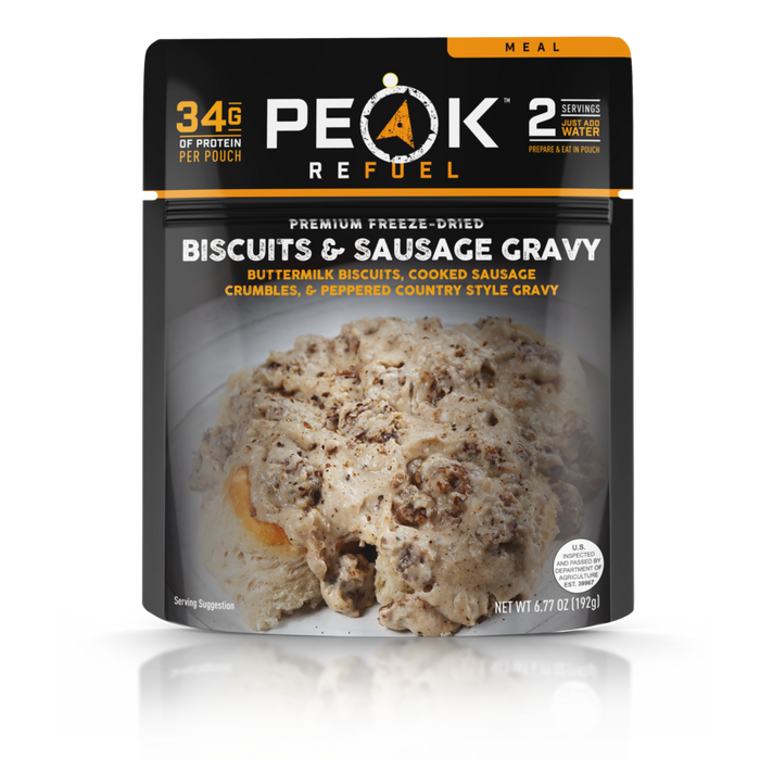 Peak Refuel Biscuits and Sausage Gravy