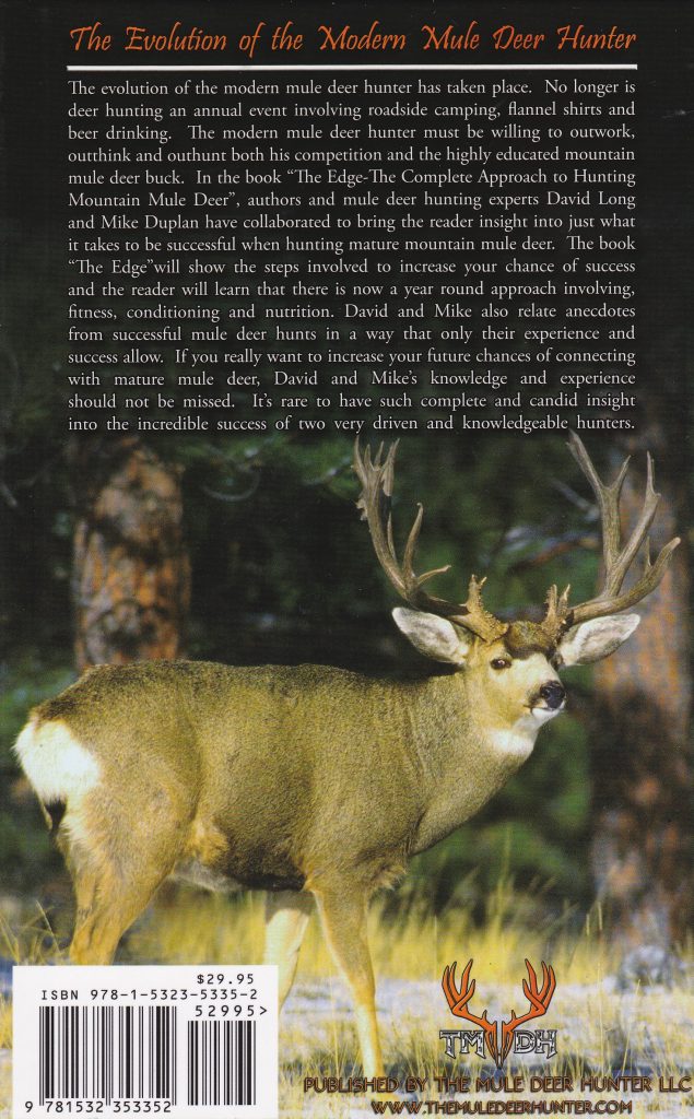 Back Cover Page of "The Edge"