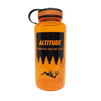 Orange Altitude logo water bottle for outdoor use