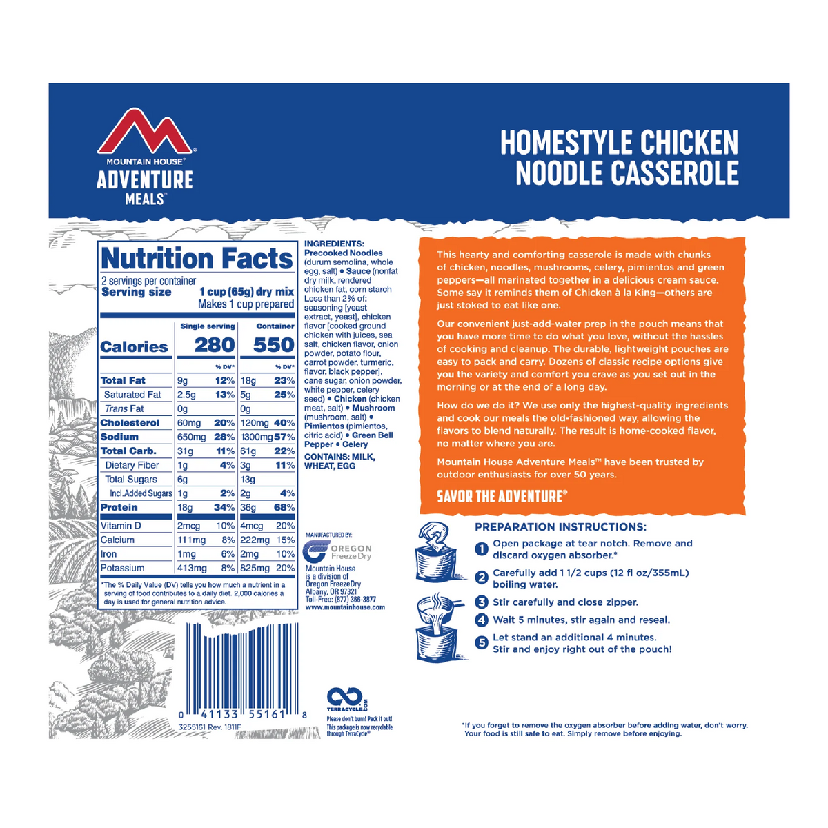 Mountain House Chicken Noodle Casserole Meal