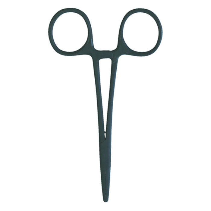 Angler's Accessories 5" Large Loop Black Smooth Jaw Forceps