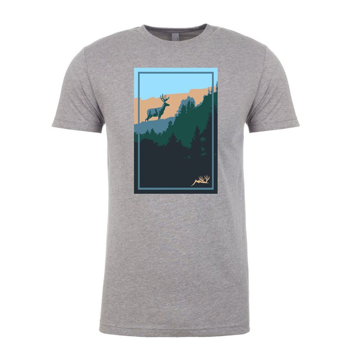 Mule Deer Hunting T shirt Mountains Vivid
