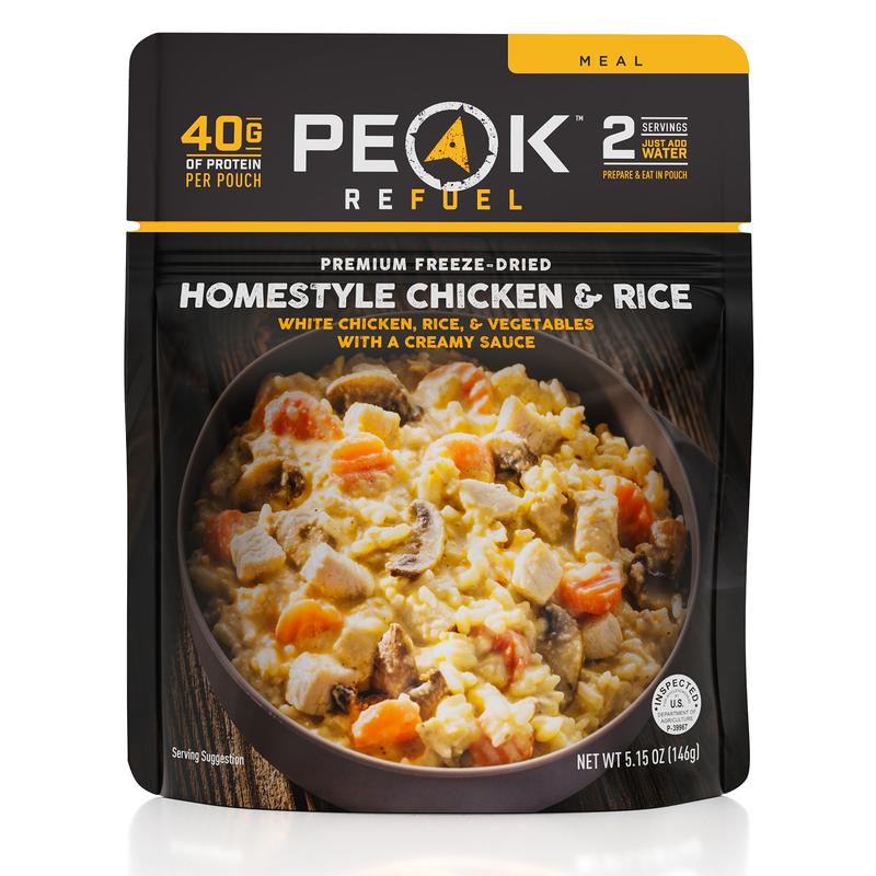 peak refuel homestyle chicken and rice meal