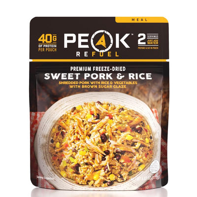 peak refuel sweet pork and rice meal