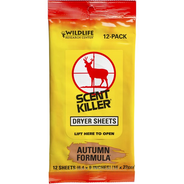 Scent Killer Dryer Sheets