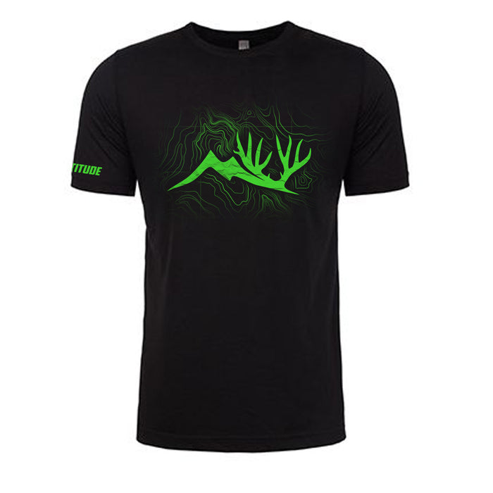 Topo Mule Deer Altitude Outdoors Logo T-shirt - Black